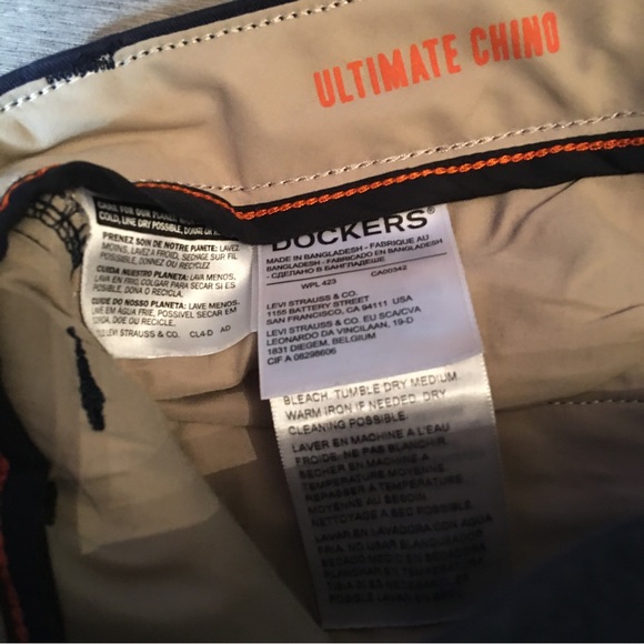 BRAND NEW DOCKERS ULTIMATE SLIM FIT STRECH CHINOS NAVY 34”x30 - Picture 7 of 9